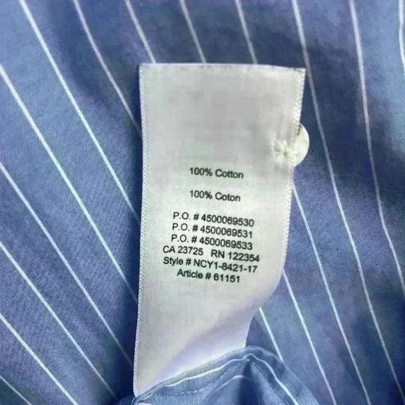 Aritzia Babaton Blue White stripes Carleton Poplin Shirt Dress Tunic size M - Picture 9 of 13